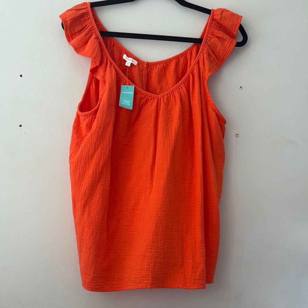 Orange Sleeveless Top